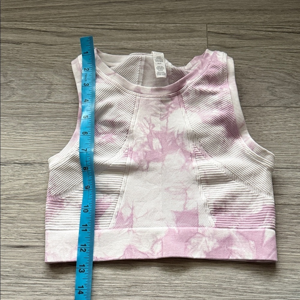Aerie Offline Seamless Soft Pink and White Tie Dye Tank/Bra Top - Picture 7 of 7